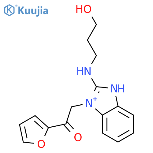 Ethanone,1-(2-furanyl)-2-[2-[(3-hydroxypropyl)amino]-1H-benzimidazol-1-yl]-,hydrobromide (1:1) structure