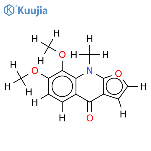 7,8-Dimethoxy-9-methyl-9H-furo[2,3-b]chinolin-4-on structure