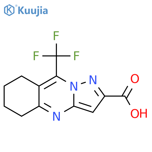 Pyrazolo[5,1-b]quinazoline-2-carboxylicacid, 5,6,7,8-tetrahydro-9-(trifluoromethyl)- structure