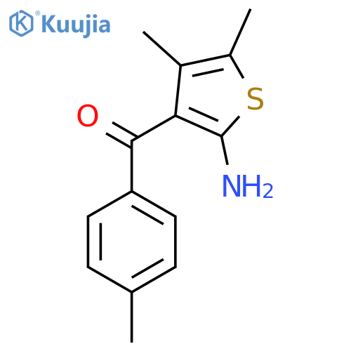 4,5-Dimethyl-3-(4-methylbenzoyl)thiophen-2-amine structure