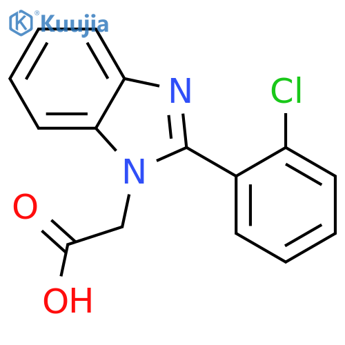 2-2-(2-chlorophenyl)-1H-1,3-benzodiazol-1-ylacetic acid structure