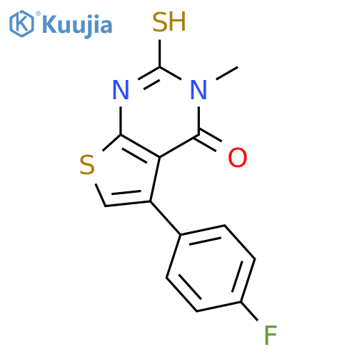 5-(4-Fluorophenyl)-3-Methyl-2-Sulfanyl-3h,4h-Thieno2,3-DPyrimidin-4-One structure