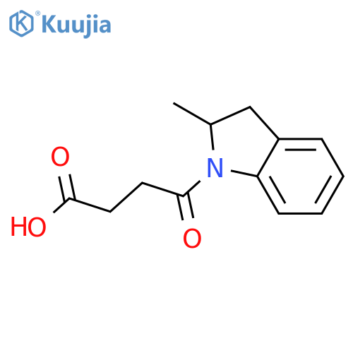 4-(2-Methyl-2,3-dihydro-1H-indol-1-yl)-4-oxobutanoic acid structure