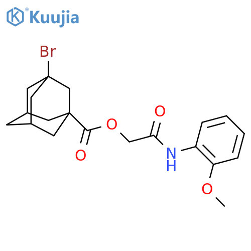 [2-(2-Methoxyanilino)-2-oxoethyl] 3-bromoadamantane-1-carboxylate structure