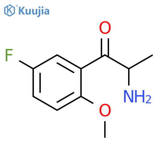 2-amino-1-(5-fluoro-2-methoxyphenyl)propan-1-one structure