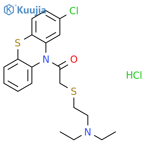 1-(2-chlorophenothiazin-10-yl)-2-[2-(diethylamino)ethylsulfanyl]ethanone;hydrochloride structure