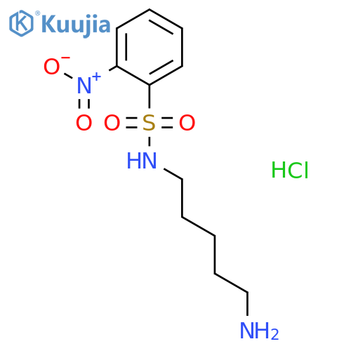 Benzenesulfonamide,N-(5-aminopentyl)-2-nitro-, hydrochloride (1:1) structure