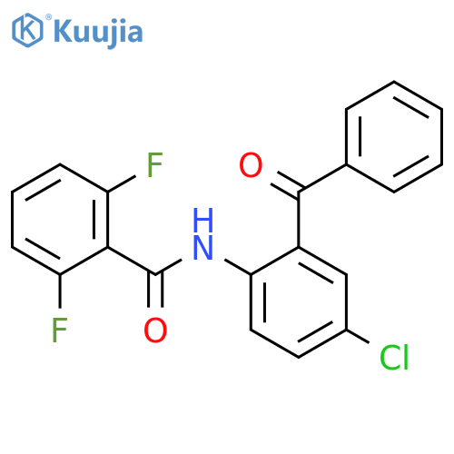N-(2-benzoyl-4-chlorophenyl)-2,6-difluorobenzamide structure