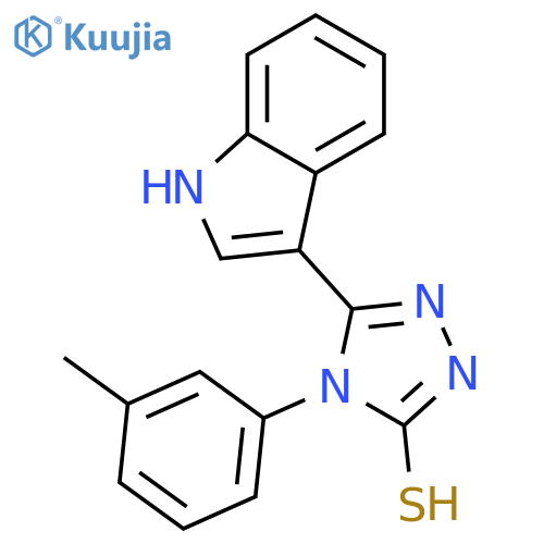 5-(1H-Indol-3-yl)-4-(3-methylphenyl)-4H-1,2,4-triazole-3-thiol structure