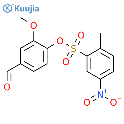 4-formyl-2-methoxyphenyl 2-methyl-5-nitrobenzene-1-sulfonate structure