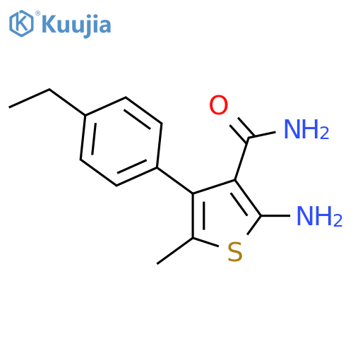 2-Amino-4-(4-ethylphenyl)-5-methylthiophene-3-carboxamide structure