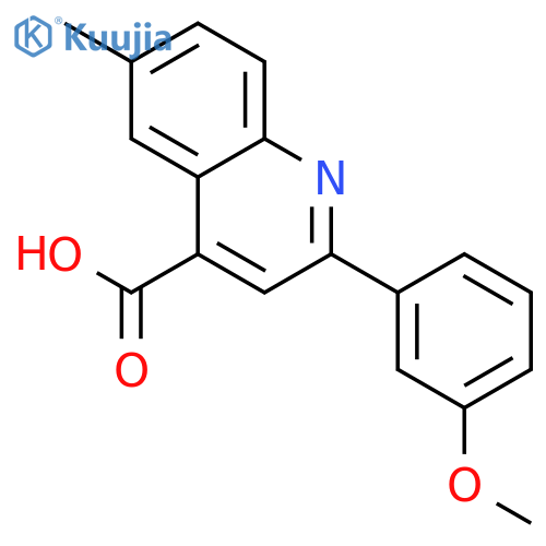 2-(3-Methoxyphenyl)-6-methylquinoline-4-carboxylic acid structure