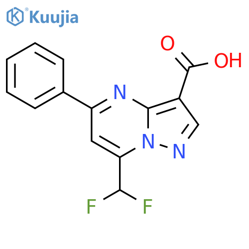 7-(Difluoromethyl)-5-phenylpyrazolo-1,5-apyrimidine-3-carboxylic Acid structure