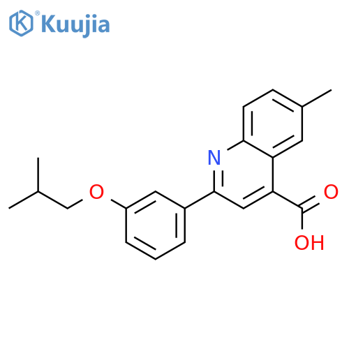 2-(3-Isobutoxyphenyl)-6-methylquinoline-4-carboxylic acid structure