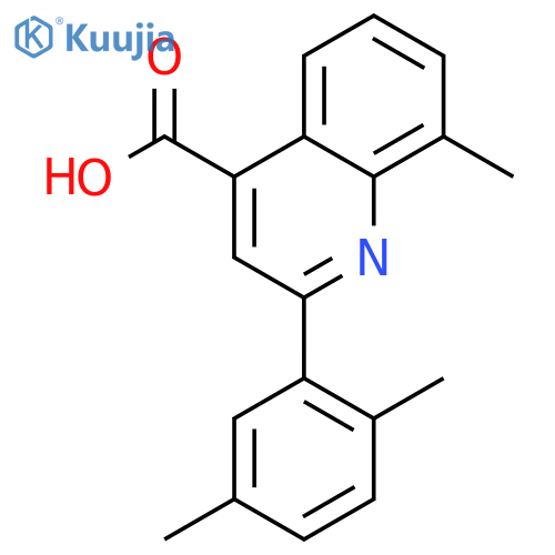 2-(2,5-Dimethylphenyl)-8-methylquinoline-4-carboxylic acid structure