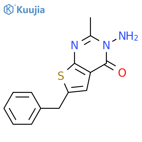 3-Amino-6-benzyl-2-methylthieno-2,3-dpyrimidin-4(3H)-one structure