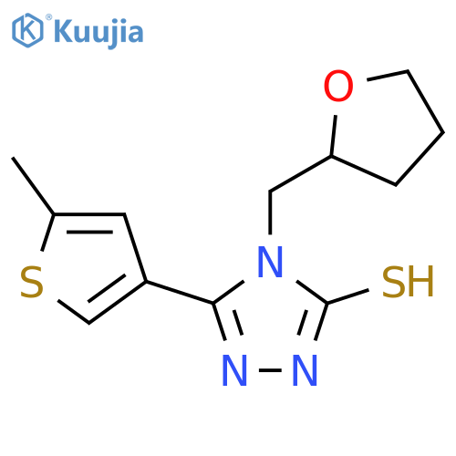 5-(5-Methylthien-3-yl)-4-(tetrahydrofuran-2-ylmethyl)-4H-1,2,4-triazole-3-thiol structure