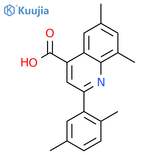 2-(2,5-Dimethylphenyl)-6,8-dimethylquinoline-4-carboxylic acid structure