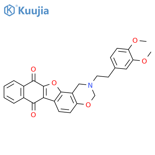 16-[2-(3,4-dimethoxyphenyl)ethyl]-12,18-dioxa-16-azapentacyclo[11.8.0.0^{2,11}.0^{4,9}.0^{14,19}]henicosa-1(13),2(11),4(9),5,7,14(19),20-heptaene-3,10-dione structure