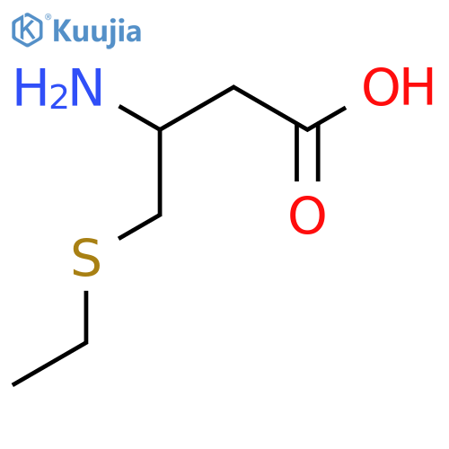 3-Amino-4-(ethylsulfanyl)butanoic acid structure