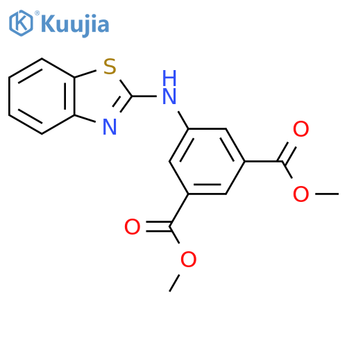 1,3-dimethyl 5-[(1,3-benzothiazol-2-yl)amino]benzene-1,3-dicarboxylate structure