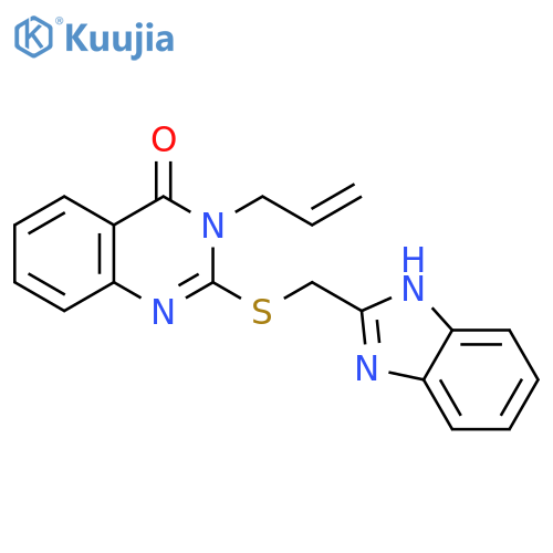 2-{(1H-1,3-benzodiazol-2-yl)methylsulfanyl}-3-(prop-2-en-1-yl)-3,4-dihydroquinazolin-4-one structure