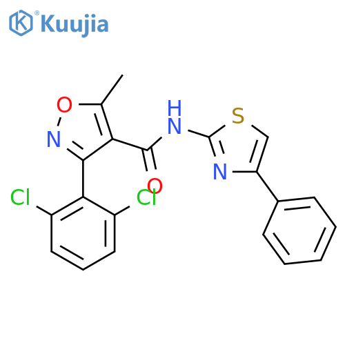 <br>3-(2,6-Dichloro-phenyl)-5-methyl-isoxazole-4-carboxylic acid (4-phenyl-thia zol-2-yl)-amide structure