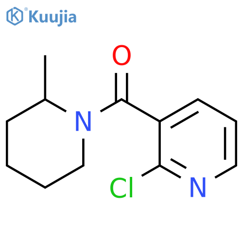 2-chloro-3-(2-methylpiperidine-1-carbonyl)pyridine structure