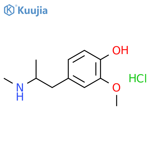 4-Hydroxy-3-methoxy Methamphetamine Hydrochloride structure