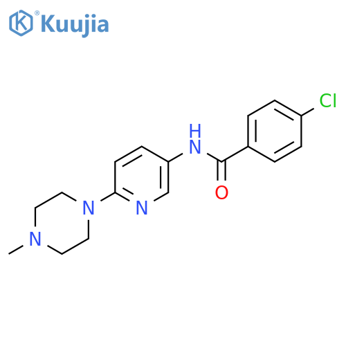 4-chloro-N-[6-(4-methylpiperazin-1-yl)pyridin-3-yl]benzamide structure