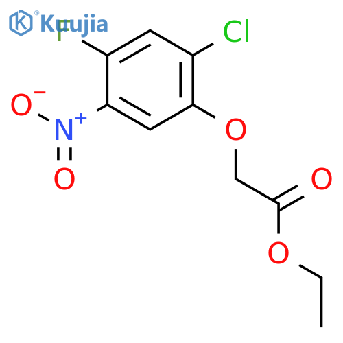 Ethyl 2-(2-chloro-4-fluoro-5-nitrophenoxy)acetate structure