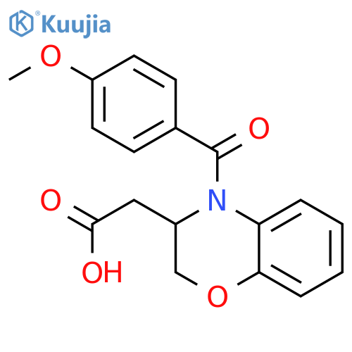 2H-1,4-Benzoxazine-3-acetic acid, 3,4-dihydro-4-(4-methoxybenzoyl)- structure