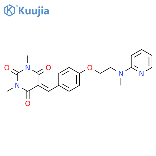 1,3-DIMETHYL-5-[(4-(2-[METHYL(2-PYRIDINYL)AMINO]ETHOXY)PHENYL)METHYLENE]-2,4,6(1H,3H,5H)-PYRIMIDINETRIONE structure