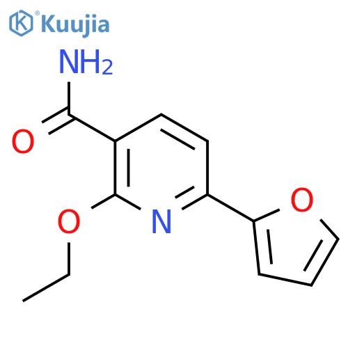 2-Ethoxy-6-(furan-2-yl)pyridine-3-carboxamide structure