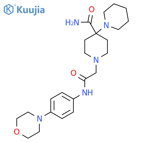 1-[2-(4-Morpholinoanilino)2-oxoethyl]-4-piperidino-4-piperidinecarboxamide structure