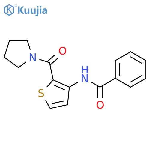 N-[2-(pyrrolidine-1-carbonyl)thiophen-3-yl]benzamide structure