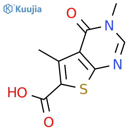3,5-dimethyl-4-oxo-3H,4H-thieno[2,3-d]pyrimidine-6-carboxylic acid structure