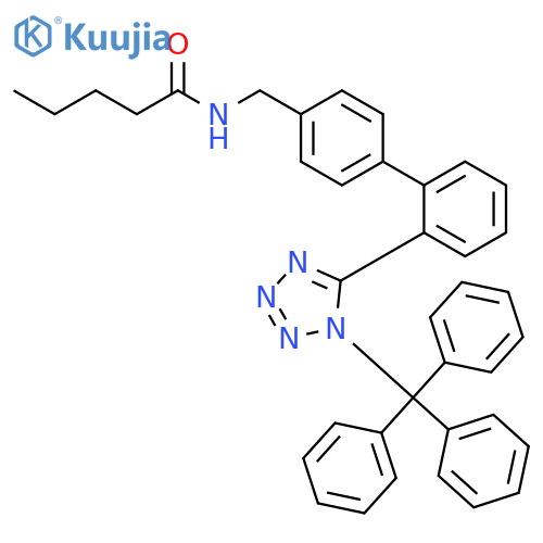 N-2'-(1-Trityl-1H-tetrazol-5-yl)biphenyl-4-ylmethyl Pentanamide structure