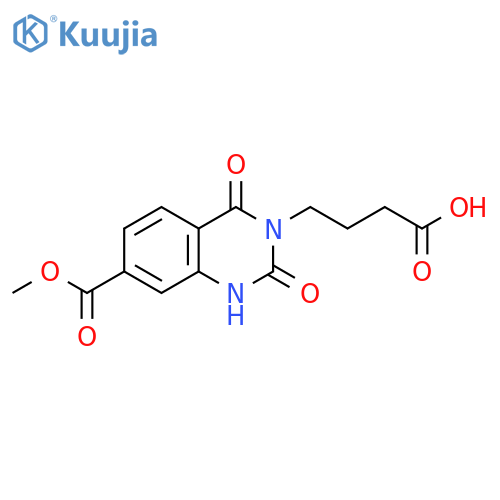 3-(3-Carboxy-propyl)-2,4-dioxo-1,2,3,4-tetrahydro-quinazoline-7-carboxylic acid methyl ester structure