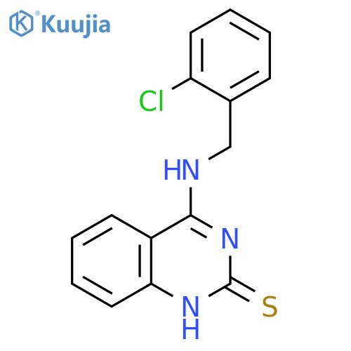 4-{(2-chlorophenyl)methylamino}-1,2-dihydroquinazoline-2-thione structure
