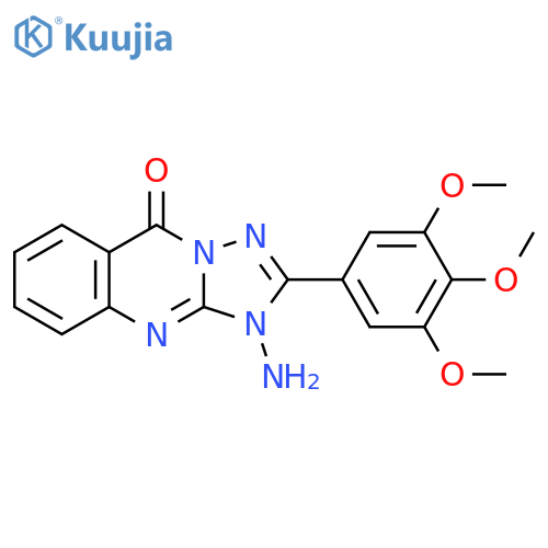 3-amino-2-(3,4,5-trimethoxyphenyl)-3H,9H-1,2,4triazolo3,2-bquinazolin-9-one structure