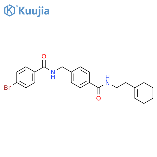 4-bromo-N-(4-{2-(cyclohex-1-en-1-yl)ethylcarbamoyl}phenyl)methylbenzamide structure