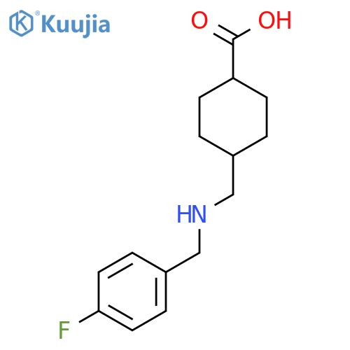 4-{(4-Fluorobenzyl)amino-methyl}cyclohexanecarboxylic acid structure