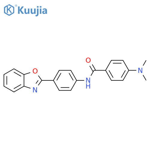 N-4-(1,3-benzoxazol-2-yl)phenyl-4-(dimethylamino)benzamide structure
