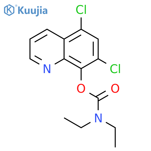 5,7-dichloroquinolin-8-yl N,N-diethylcarbamate structure