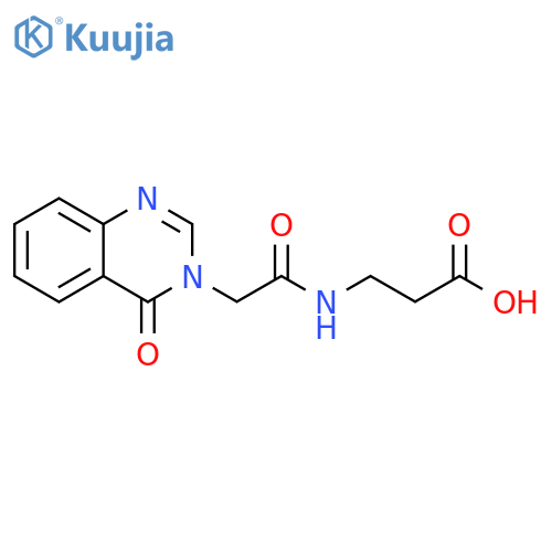 3-(2-(4-oxoquinazolin-3(4H)-yl)acetamido)propanoic acid structure