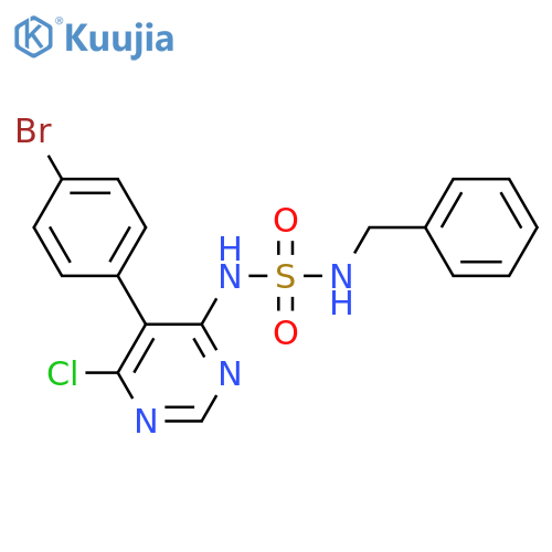 N-[5-(4-Bromophenyl)-6-chloro-4-pyrimidinyl]-N'-(phenylmethyl)sulfamide structure