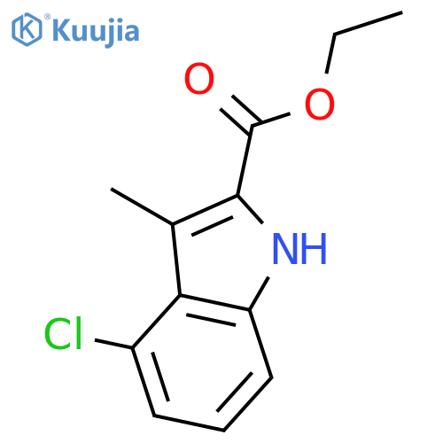 1H-Indole-2-carboxylic acid, 4-chloro-3-methyl-, ethyl ester structure