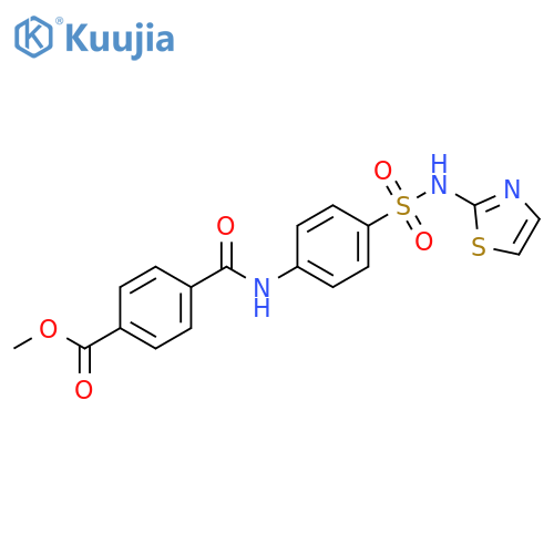 methyl 4-({4-(1,3-thiazol-2-yl)sulfamoylphenyl}carbamoyl)benzoate structure