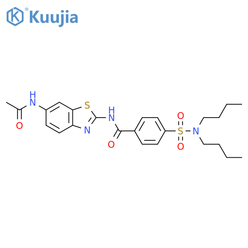 4-(dibutylsulfamoyl)-N-(6-acetamido-1,3-benzothiazol-2-yl)benzamide structure